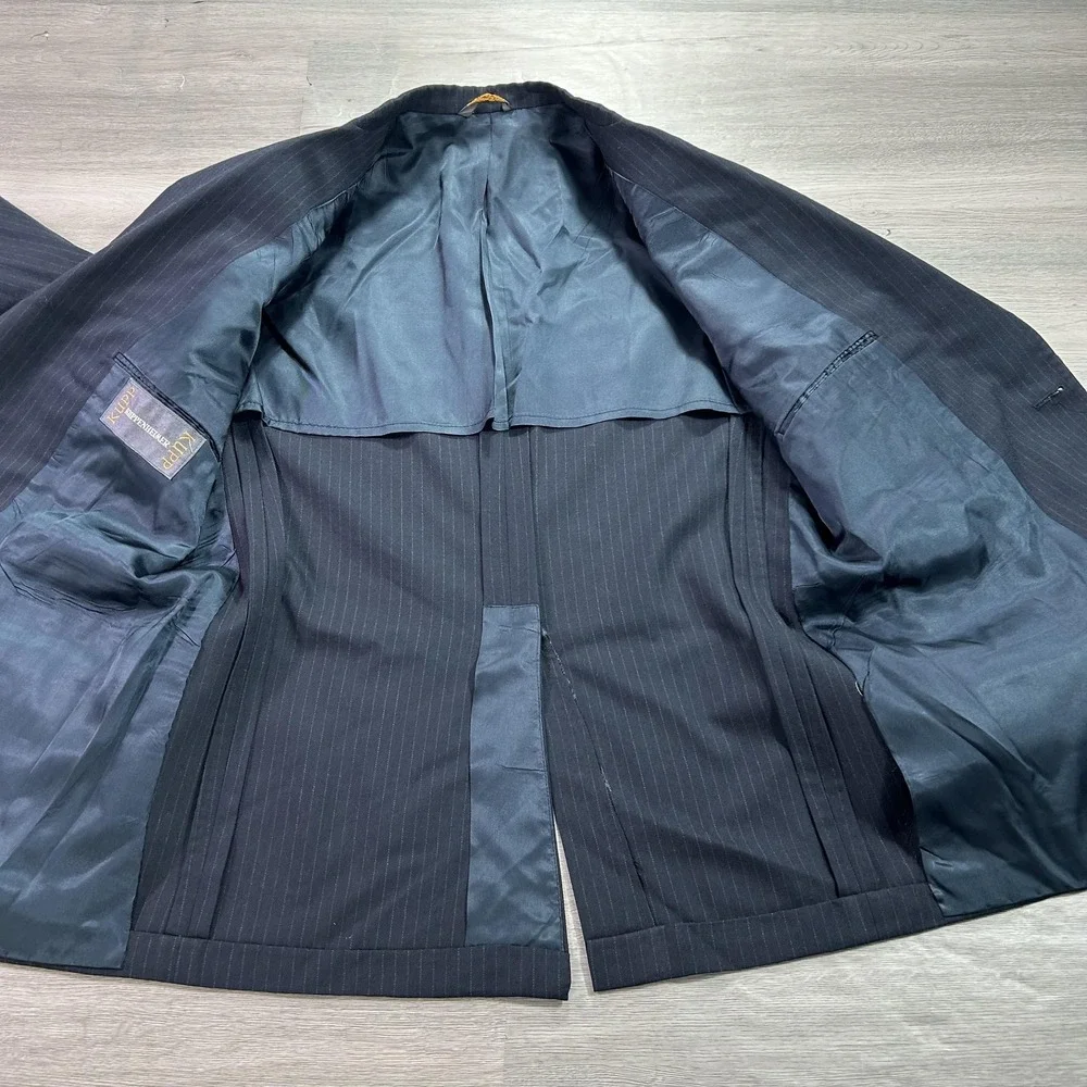 Kuppenheimer Blazer Mens 42R Navy Pinstripe 2 Button‎ Vented Suit Jacket